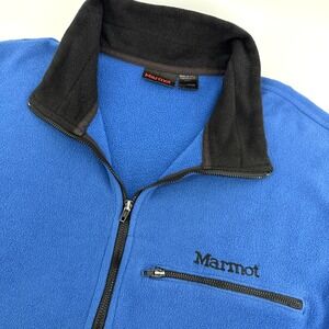 Marmot Fleece Pullover Men's XL Blue 1/2 Zip Lightweight Outdoor